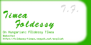 timea foldessy business card