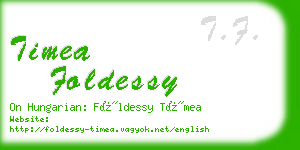 timea foldessy business card